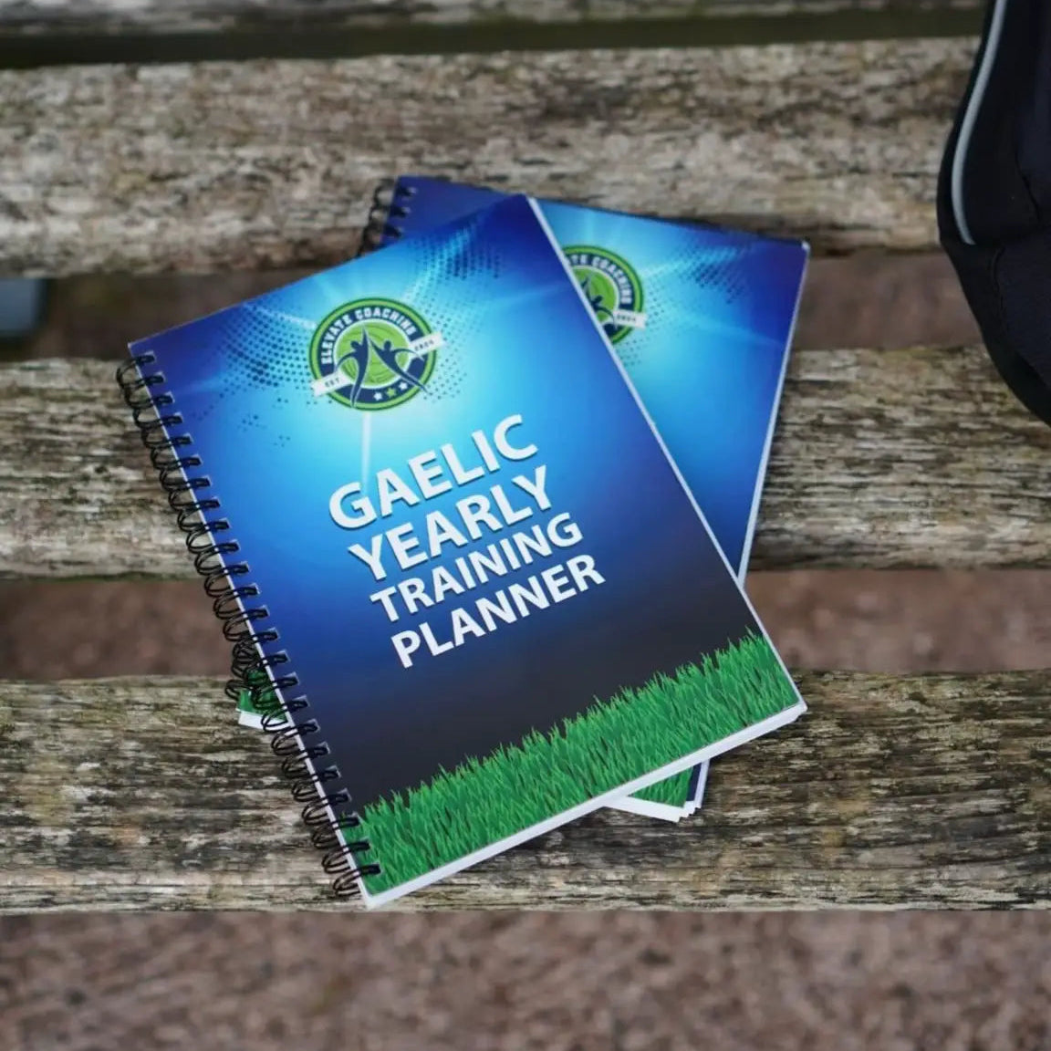 Gaelic Yearly Training Planner on a wooden surface
